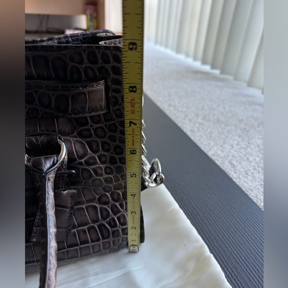 Michael Kors crocodile embossed leather satchel - Picture 9 of 10